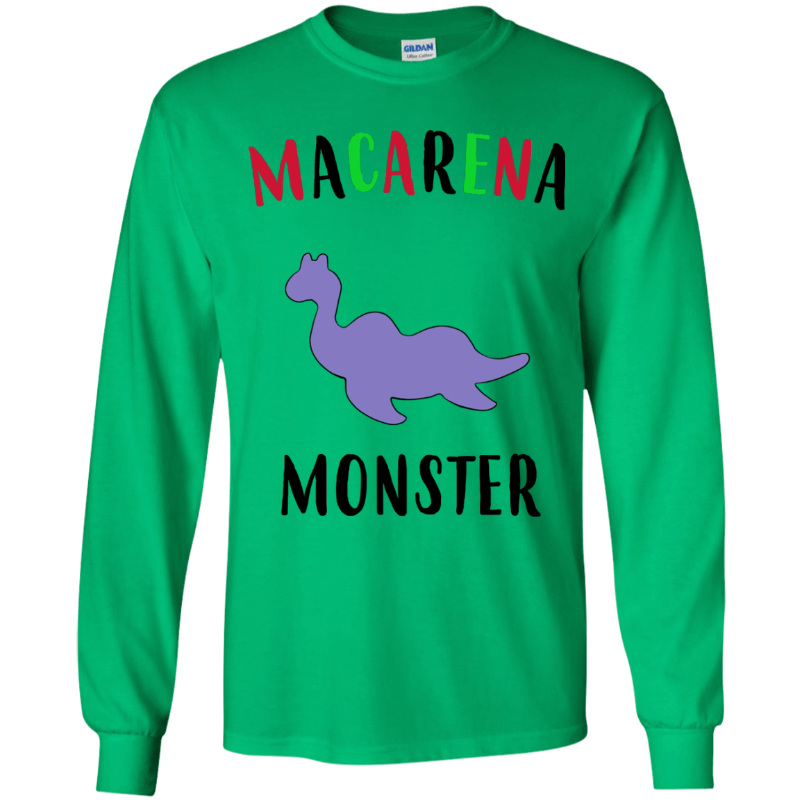 T-Shirts Irish Green / YS Macarena Monster Youth Long Sleeve T-Shirt