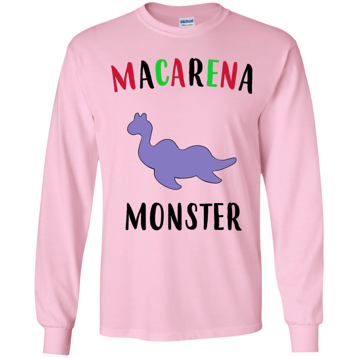 T-Shirts Light Pink / YS Macarena Monster Youth Long Sleeve T-Shirt
