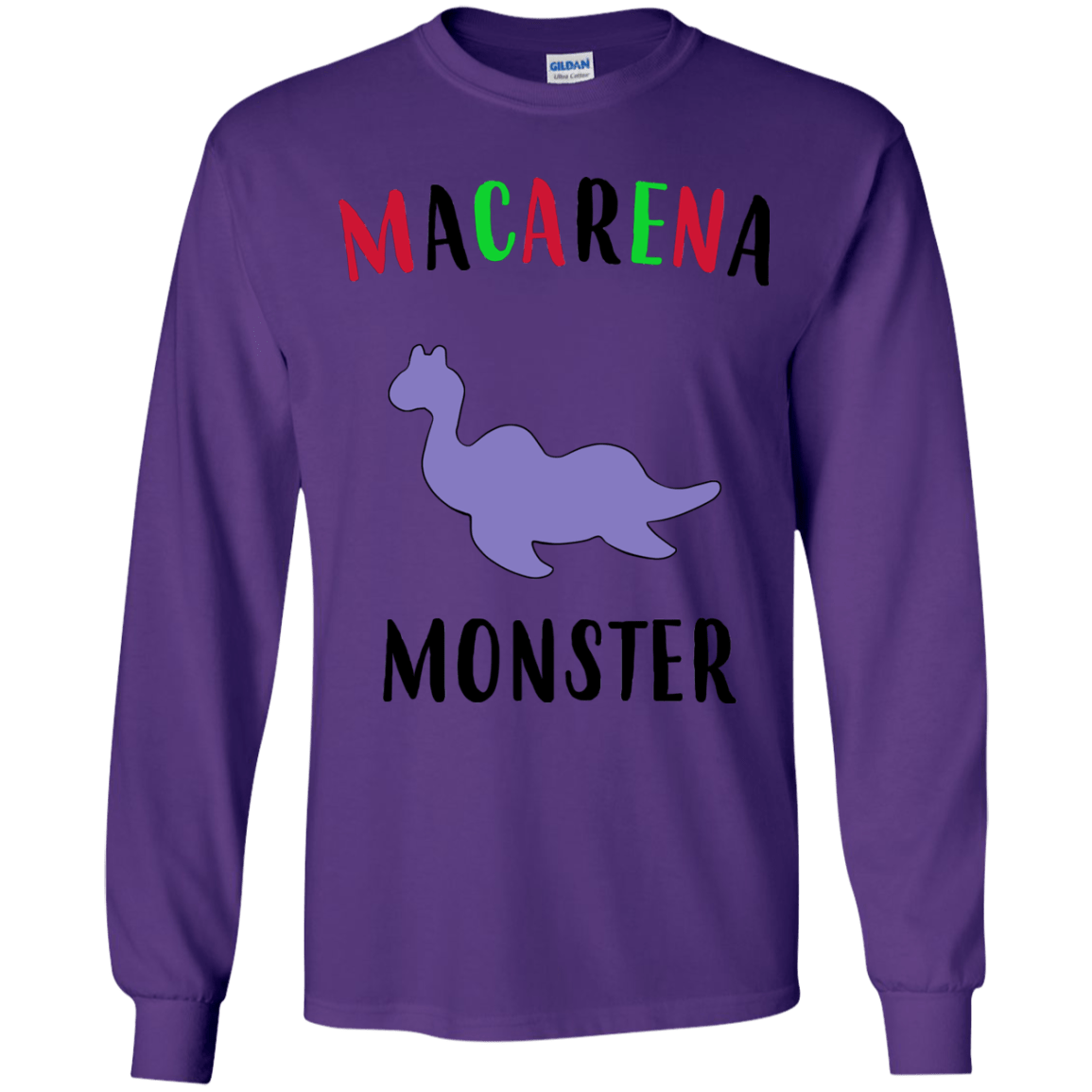T-Shirts Purple / YS Macarena Monster Youth Long Sleeve T-Shirt