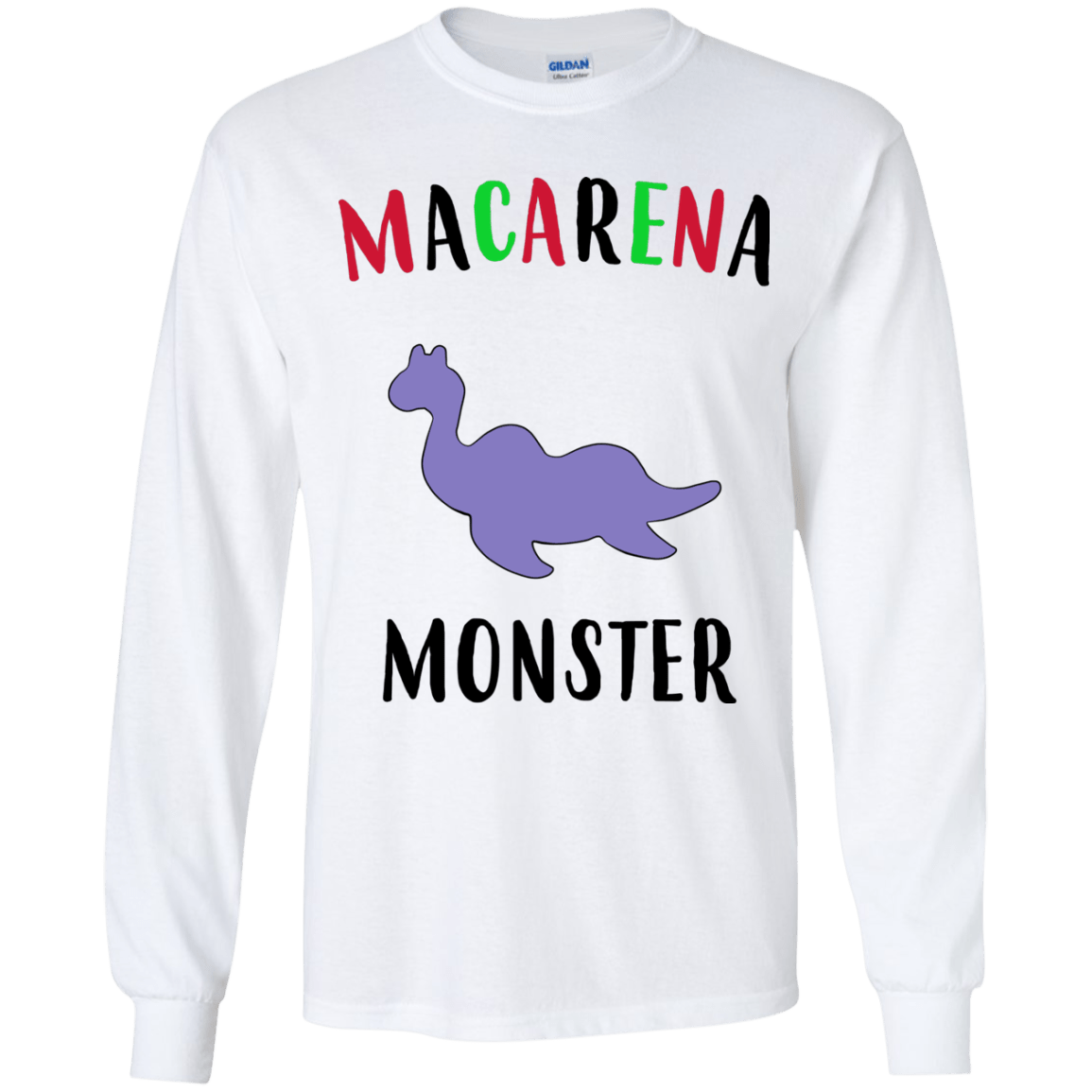 T-Shirts White / YS Macarena Monster Youth Long Sleeve T-Shirt