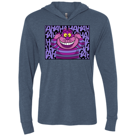 T-Shirts Indigo / X-Small Mad Cat Triblend Long Sleeve Hoodie Tee