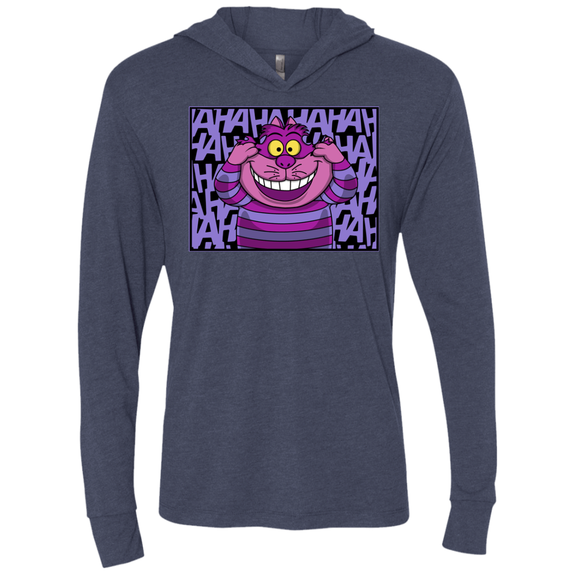 T-Shirts Vintage Navy / X-Small Mad Cat Triblend Long Sleeve Hoodie Tee