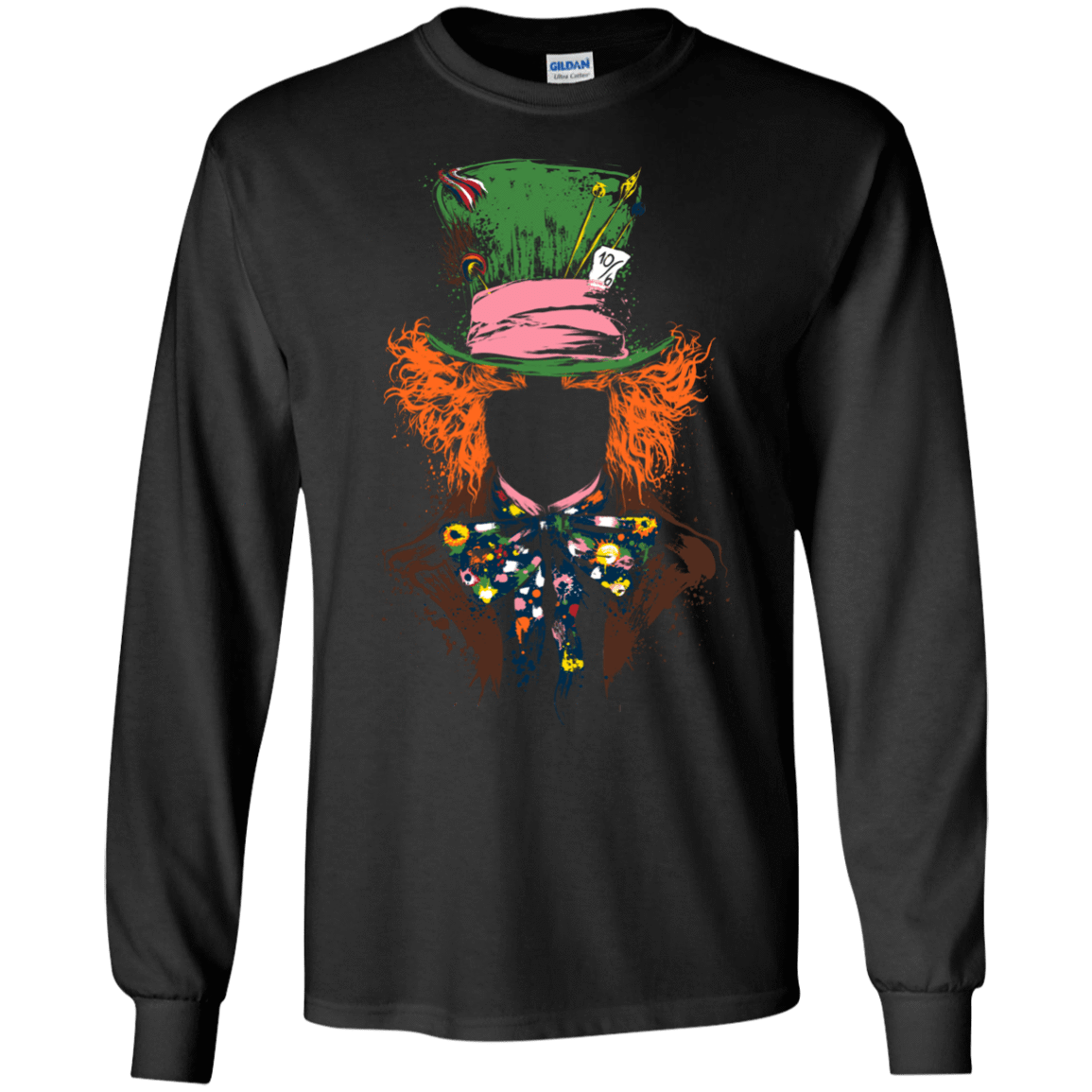 T-Shirts Black / S Mad Hatter Men's Long Sleeve T-Shirt