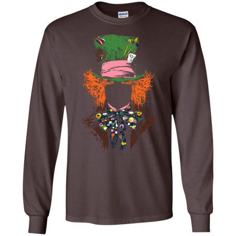 T-Shirts Dark Chocolate / S Mad Hatter Men's Long Sleeve T-Shirt