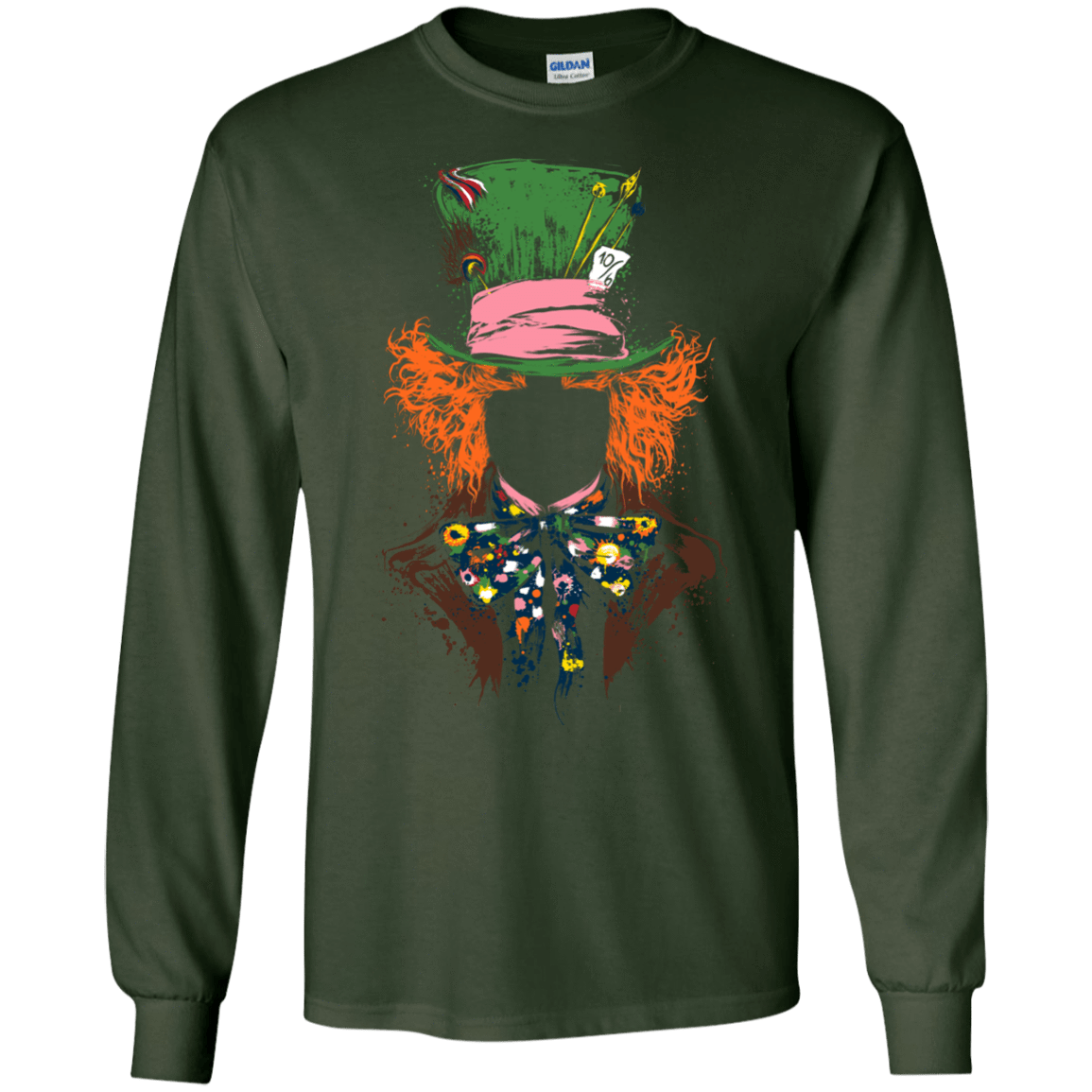 T-Shirts Forest Green / S Mad Hatter Men's Long Sleeve T-Shirt