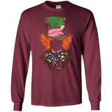 T-Shirts Maroon / S Mad Hatter Men's Long Sleeve T-Shirt