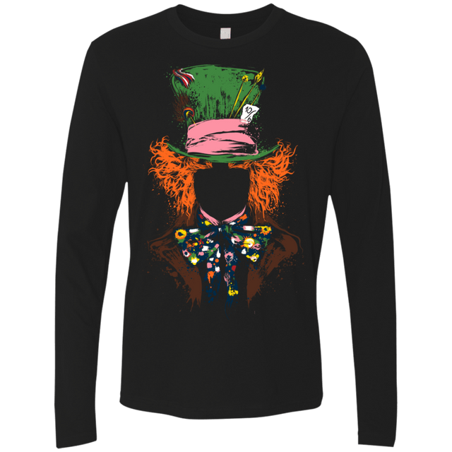T-Shirts Black / S Mad Hatter Men's Premium Long Sleeve