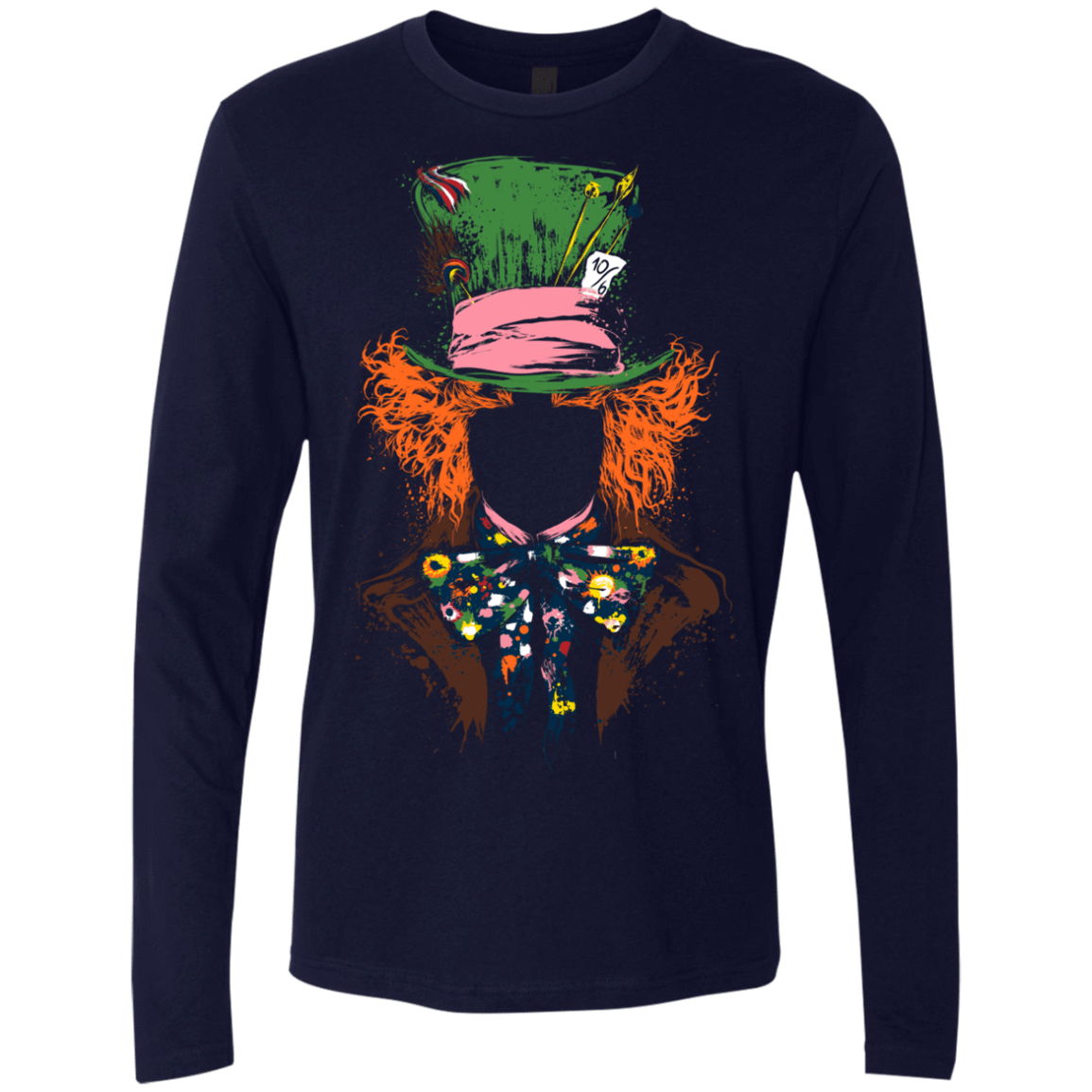 T-Shirts Midnight Navy / S Mad Hatter Men's Premium Long Sleeve