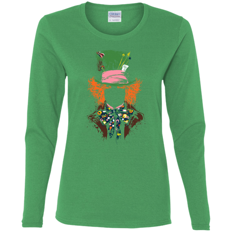 T-Shirts Irish Green / S Mad Hatter Women's Long Sleeve T-Shirt