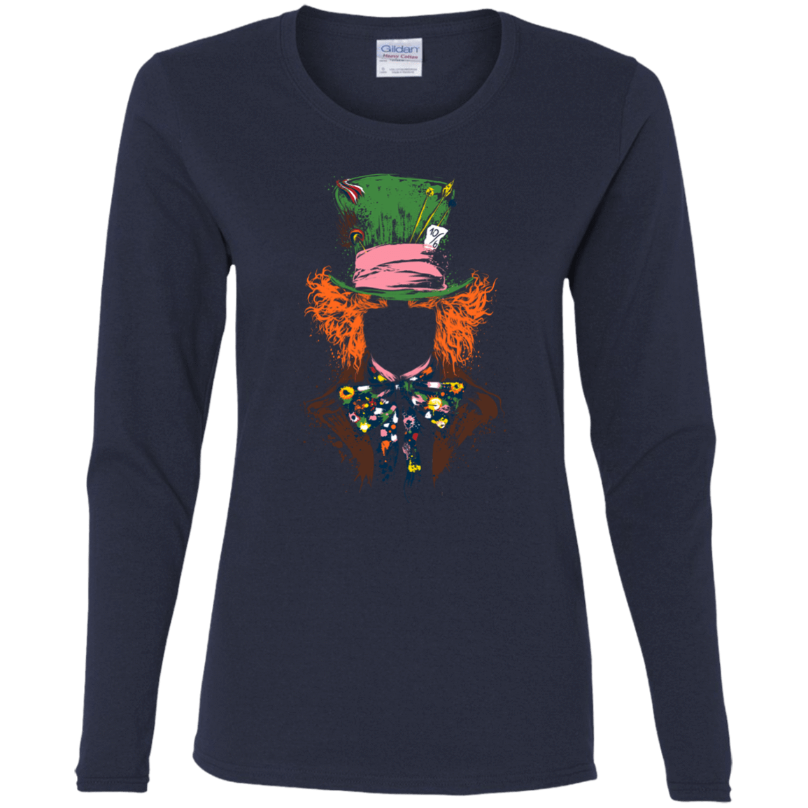 T-Shirts Navy / S Mad Hatter Women's Long Sleeve T-Shirt