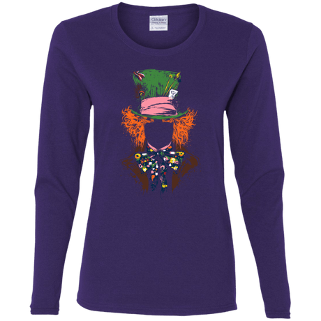 T-Shirts Purple / S Mad Hatter Women's Long Sleeve T-Shirt