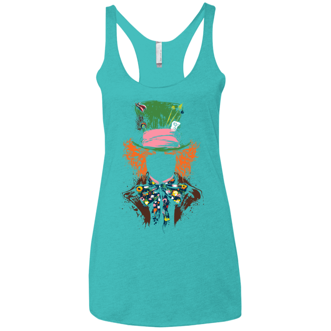 T-Shirts Tahiti Blue / X-Small Mad Hatter Women's Triblend Racerback Tank