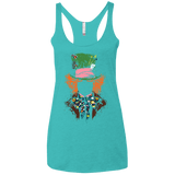T-Shirts Tahiti Blue / X-Small Mad Hatter Women's Triblend Racerback Tank
