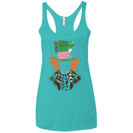 T-Shirts Tahiti Blue / X-Small Mad Hatter Women's Triblend Racerback Tank