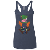 T-Shirts Vintage Navy / X-Small Mad Hatter Women's Triblend Racerback Tank