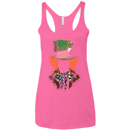 T-Shirts Vintage Pink / X-Small Mad Hatter Women's Triblend Racerback Tank