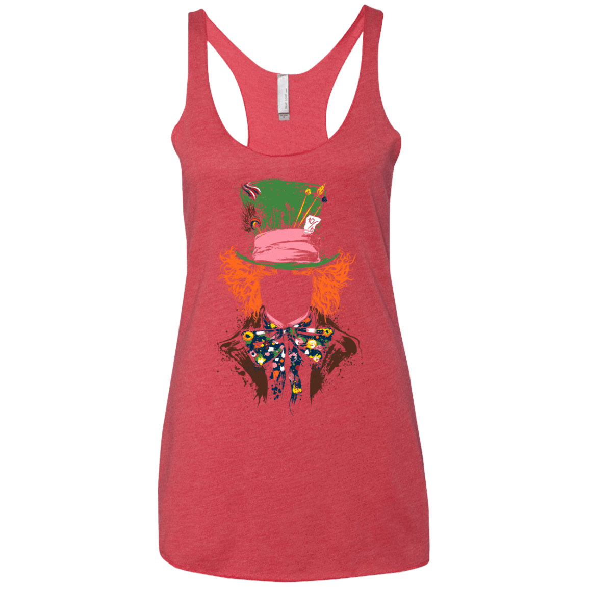 T-Shirts Vintage Red / X-Small Mad Hatter Women's Triblend Racerback Tank