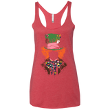 T-Shirts Vintage Red / X-Small Mad Hatter Women's Triblend Racerback Tank