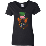 T-Shirts Black / S Mad Hatter Women's V-Neck T-Shirt