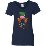 T-Shirts Navy / S Mad Hatter Women's V-Neck T-Shirt