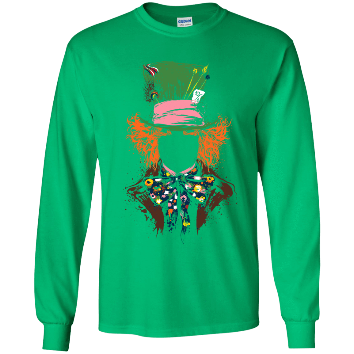T-Shirts Irish Green / YS Mad Hatter Youth Long Sleeve T-Shirt