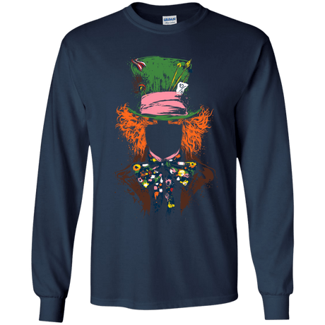 T-Shirts Navy / YS Mad Hatter Youth Long Sleeve T-Shirt