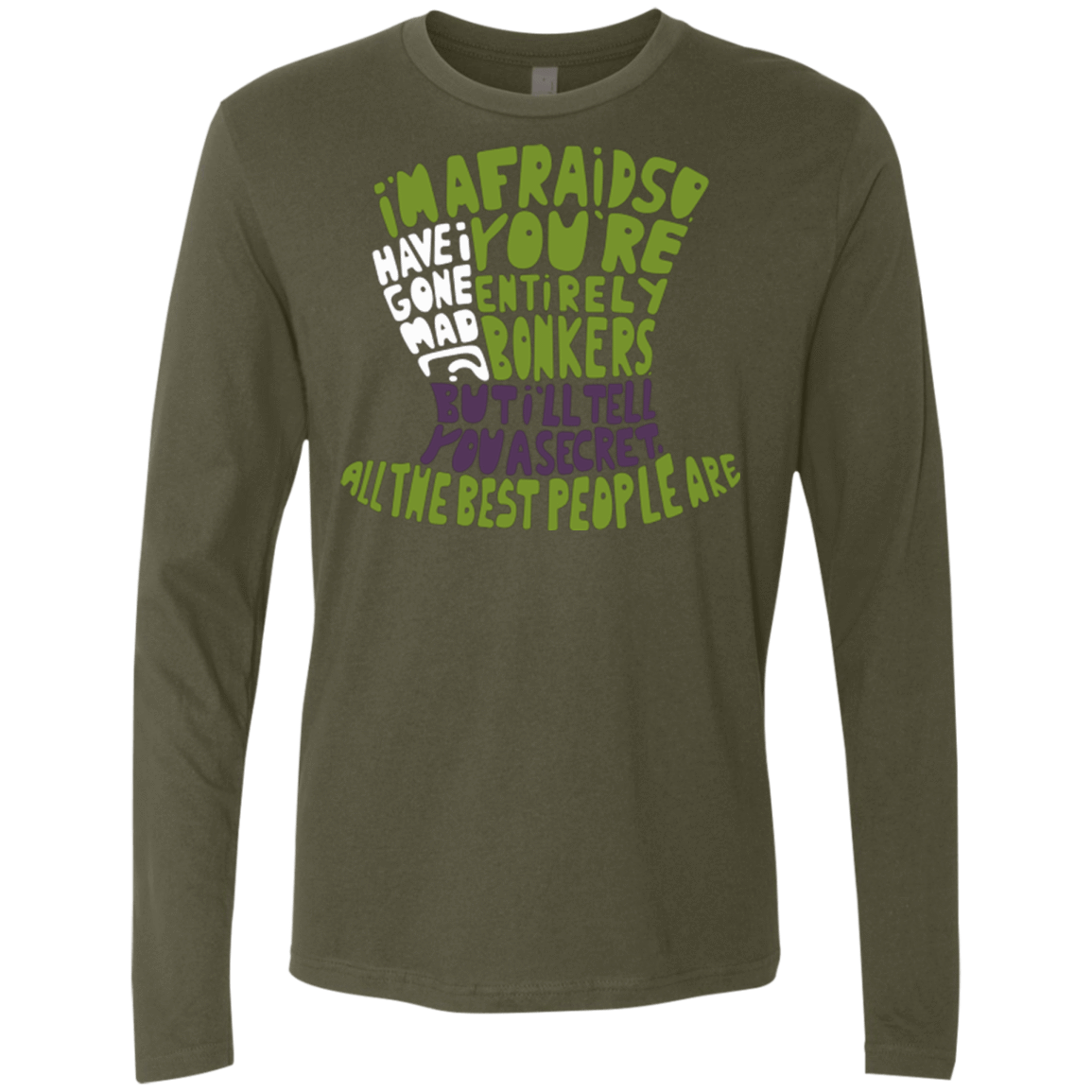 T-Shirts Military Green / Small MAD HATTER2 Men's Premium Long Sleeve