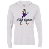 T-Shirts Heather White / X-Small Mad Hattter Triblend Long Sleeve Hoodie Tee