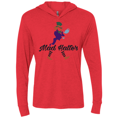 T-Shirts Vintage Red / X-Small Mad Hattter Triblend Long Sleeve Hoodie Tee