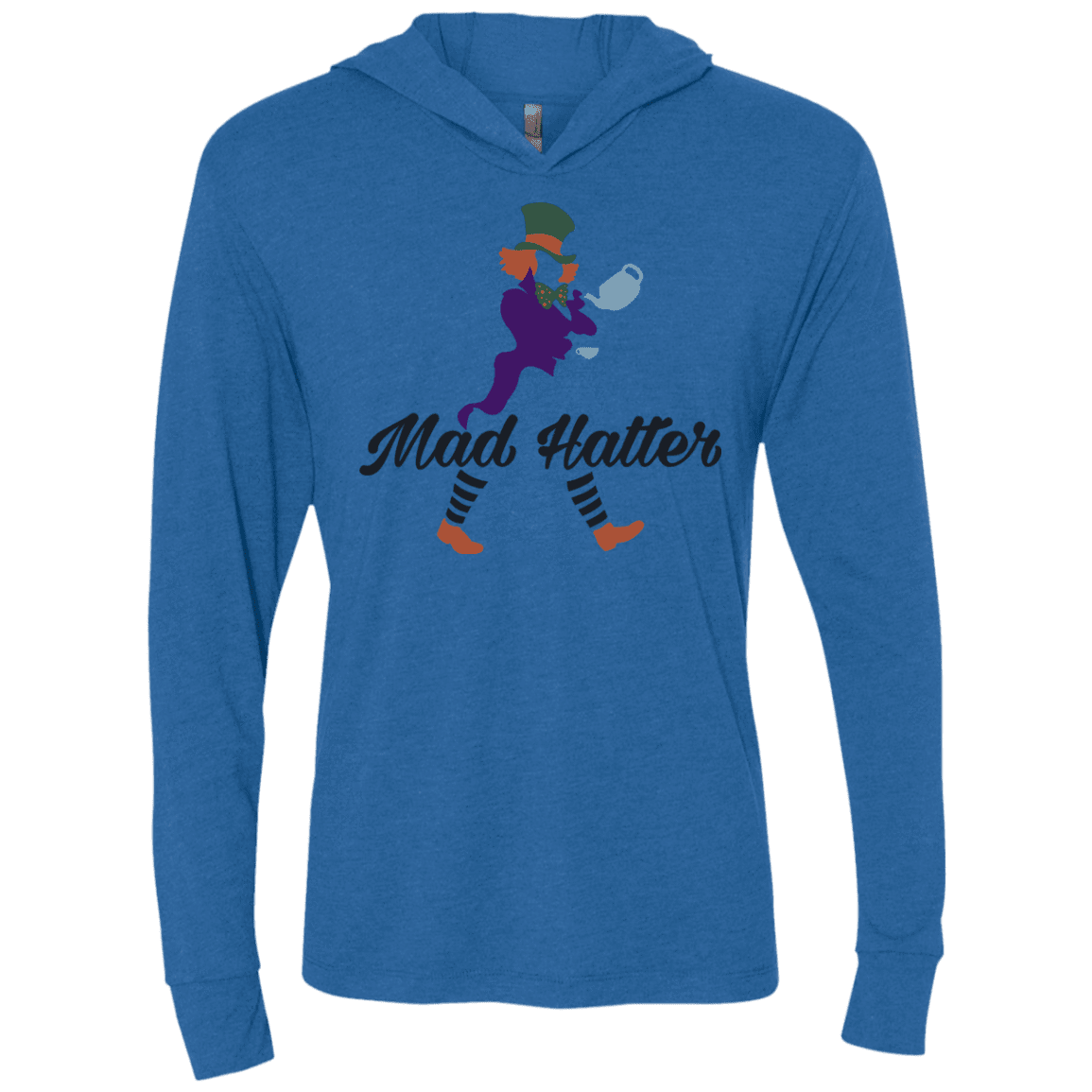 T-Shirts Vintage Royal / X-Small Mad Hattter Triblend Long Sleeve Hoodie Tee