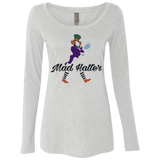 T-Shirts Heather White / Small Mad Hattter Women's Triblend Long Sleeve Shirt