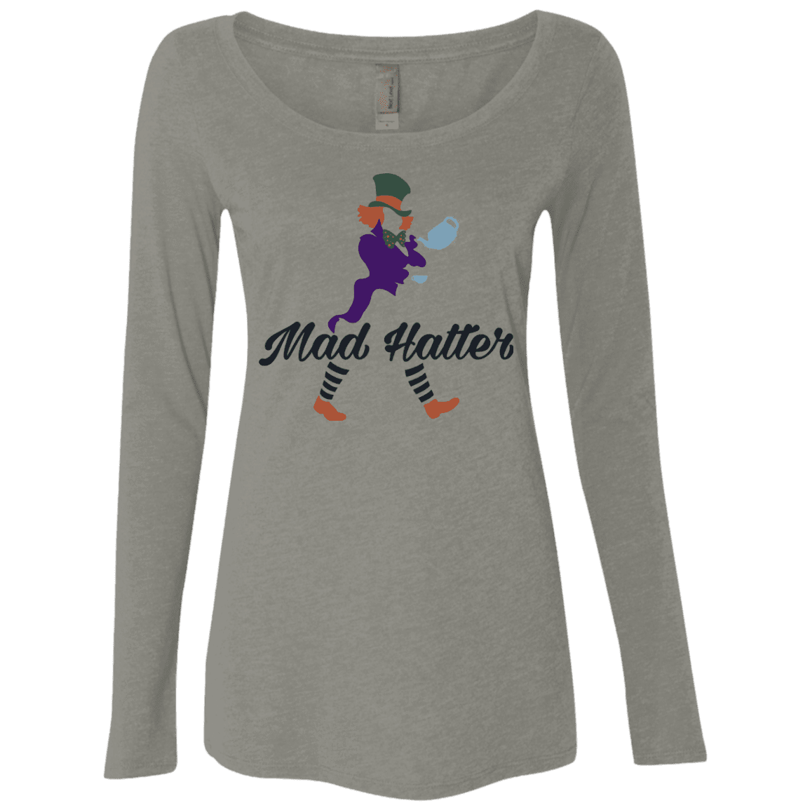 T-Shirts Venetian Grey / Small Mad Hattter Women's Triblend Long Sleeve Shirt