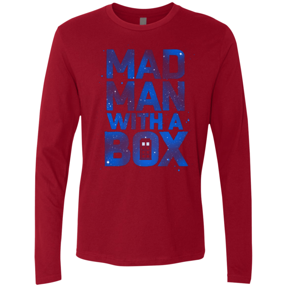 T-Shirts Cardinal / Small Mad Man Box Men's Premium Long Sleeve