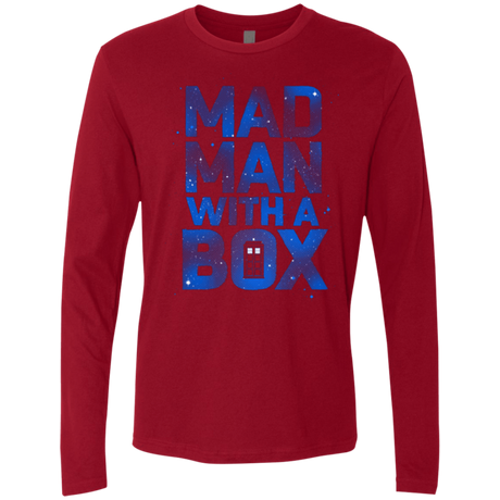 T-Shirts Cardinal / Small Mad Man Box Men's Premium Long Sleeve