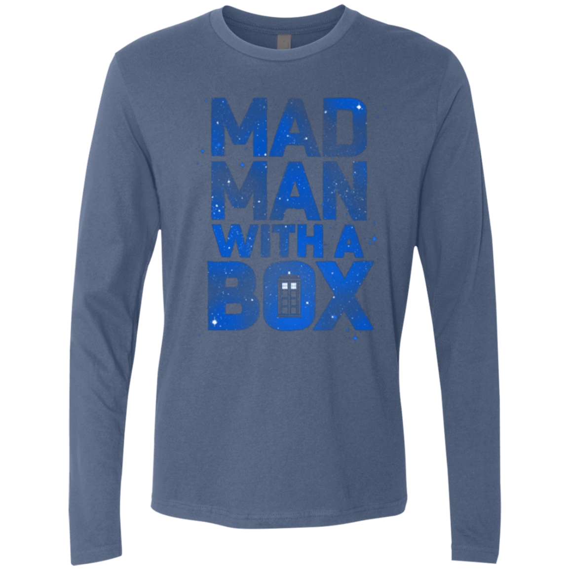 T-Shirts Indigo / Small Mad Man Box Men's Premium Long Sleeve