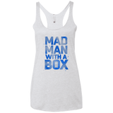 T-Shirts Heather White / X-Small Mad Man Box Women's Triblend Racerback Tank
