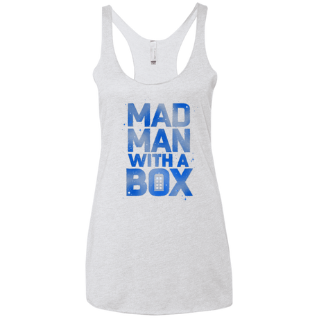 T-Shirts Heather White / X-Small Mad Man Box Women's Triblend Racerback Tank
