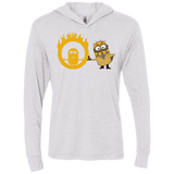 T-Shirts Heather White / X-Small Mad Minion Triblend Long Sleeve Hoodie Tee