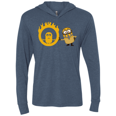 T-Shirts Indigo / X-Small Mad Minion Triblend Long Sleeve Hoodie Tee