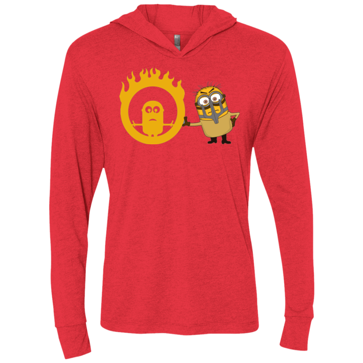 T-Shirts Vintage Red / X-Small Mad Minion Triblend Long Sleeve Hoodie Tee