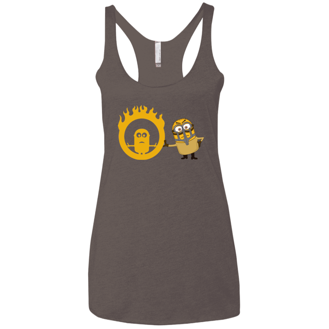 T-Shirts Macchiato / X-Small Mad Minion Women's Triblend Racerback Tank