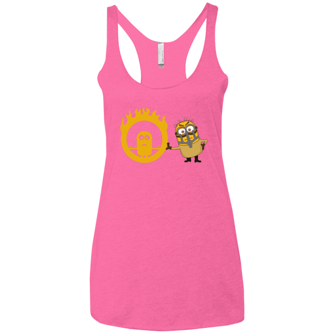 T-Shirts Vintage Pink / X-Small Mad Minion Women's Triblend Racerback Tank