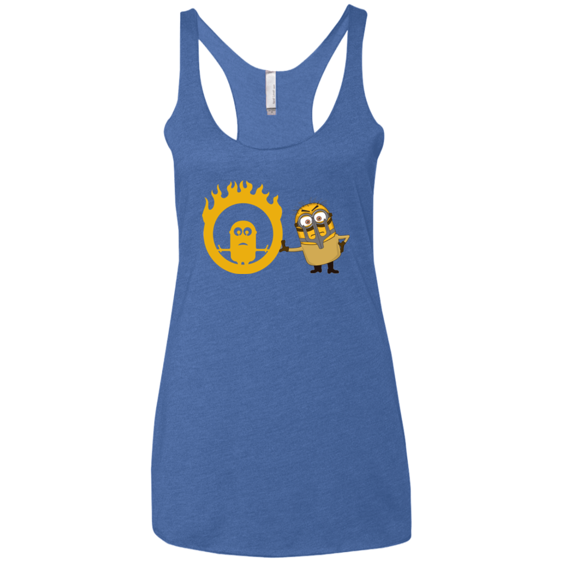 T-Shirts Vintage Royal / X-Small Mad Minion Women's Triblend Racerback Tank