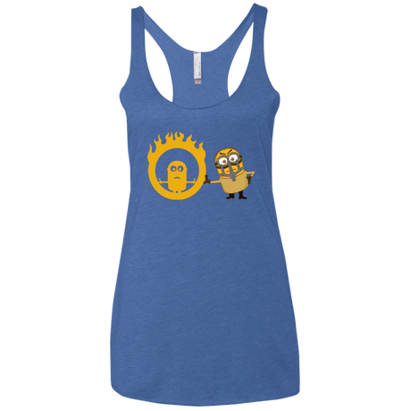 T-Shirts Vintage Royal / X-Small Mad Minion Women's Triblend Racerback Tank