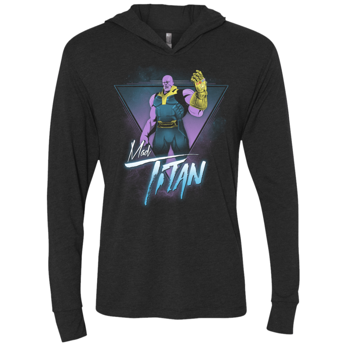 T-Shirts Vintage Black / X-Small Mad Titan Triblend Long Sleeve Hoodie Tee