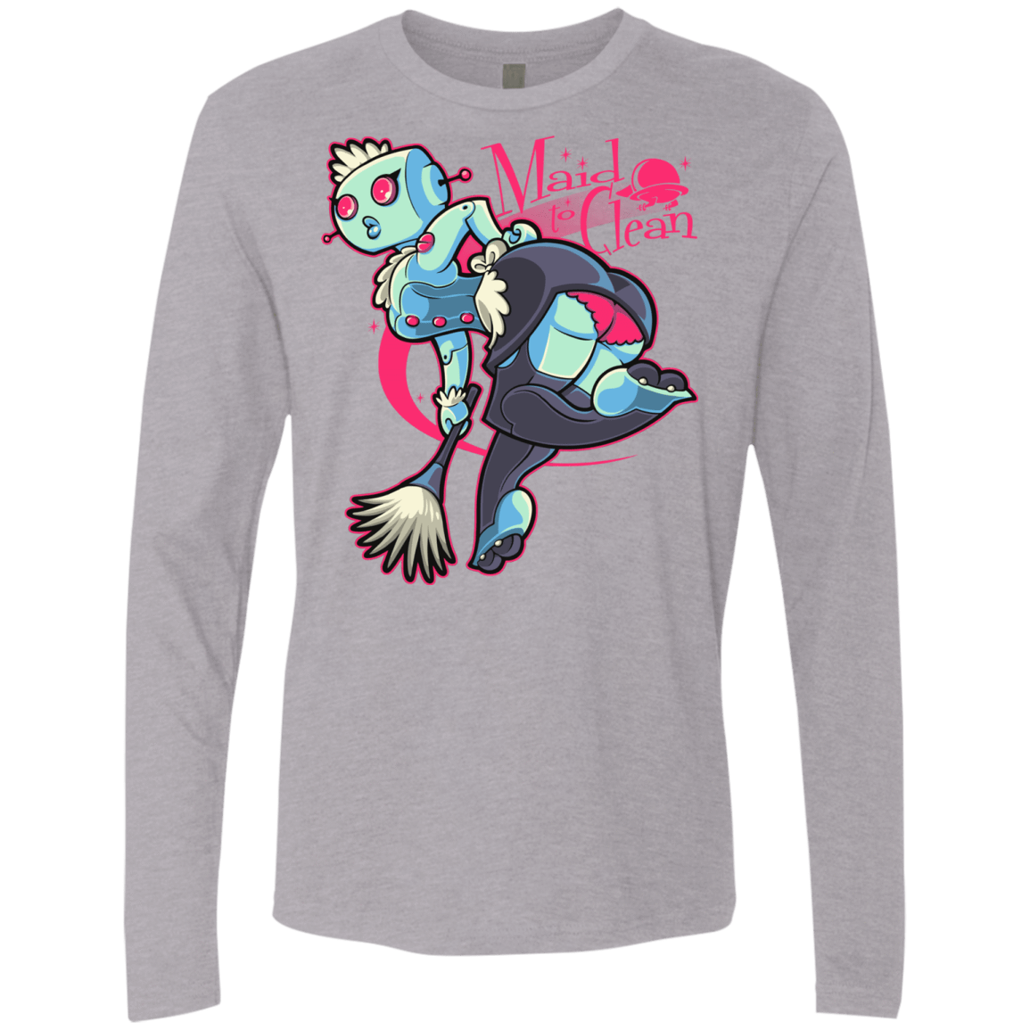 T-Shirts Heather Grey / Small Made To Clean Men's Premium Long Sleeve