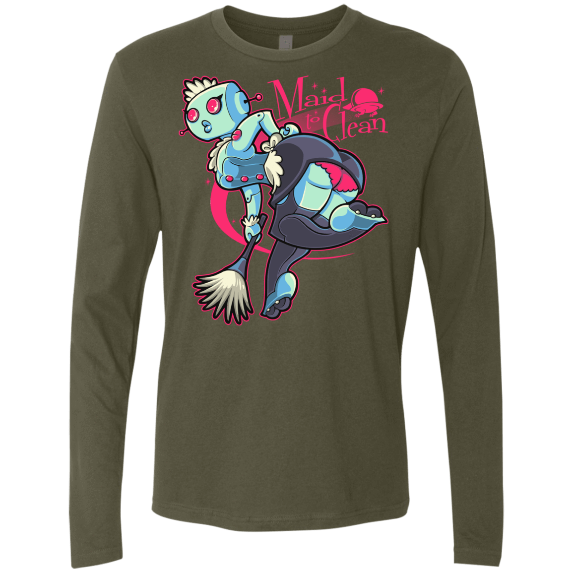 T-Shirts Military Green / Small Made To Clean Men's Premium Long Sleeve