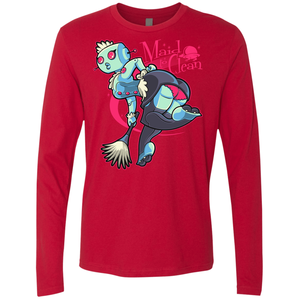 T-Shirts Red / Small Made To Clean Men's Premium Long Sleeve