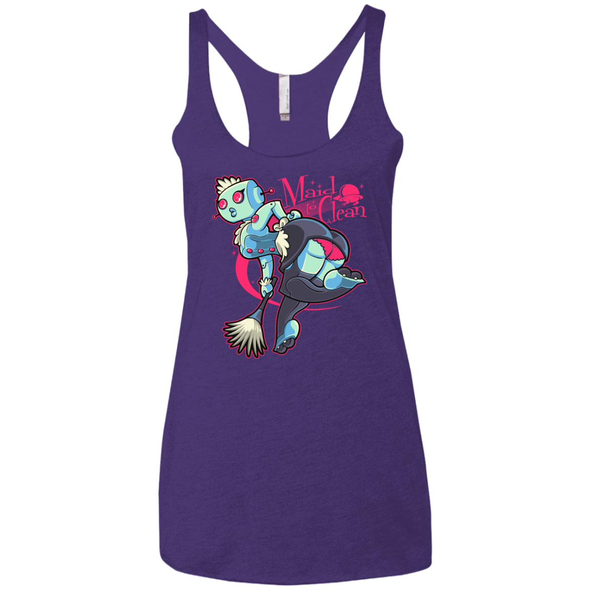 T-Shirts Purple / X-Small Made To Clean Women's Triblend Racerback Tank