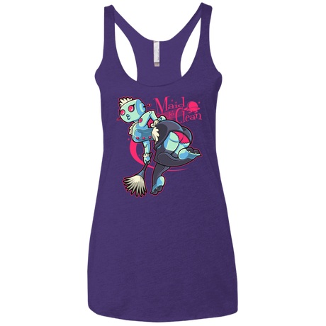 T-Shirts Purple / X-Small Made To Clean Women's Triblend Racerback Tank